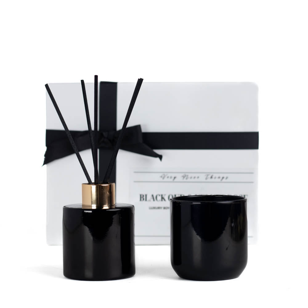 Luxurious Oud Candle & Reed Diffuser Set