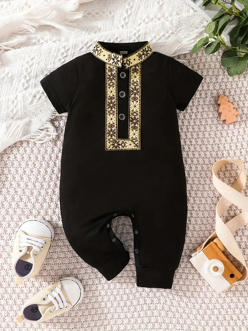 Embrioded Baby Rompers